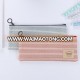 Wholesale Plain Color Pouch Pencil Bag Pencil case Canvas Pen Bags Storage Tag